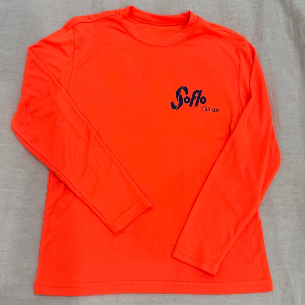 Soflo Kids Vibrant Orange Long Sleeve Lycra UV protector size S